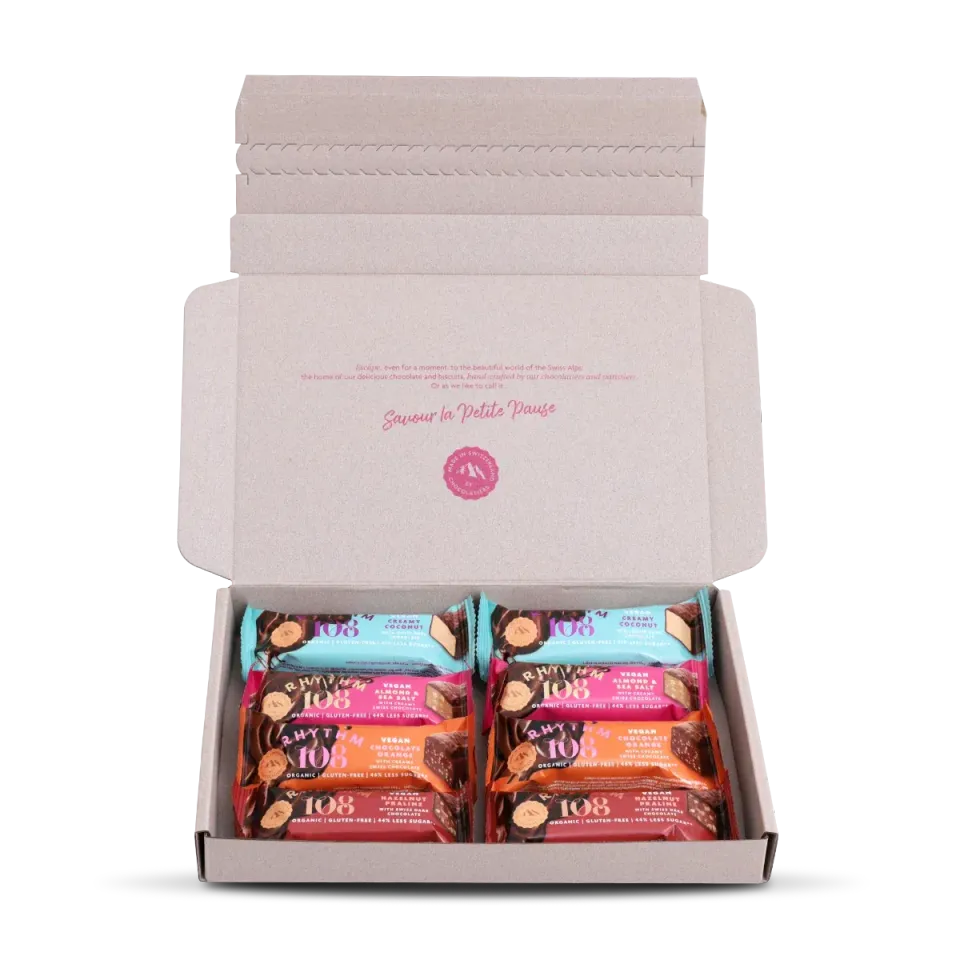 Rhythm 108 Assorted chokoladebarer 8-pak blandede pralin