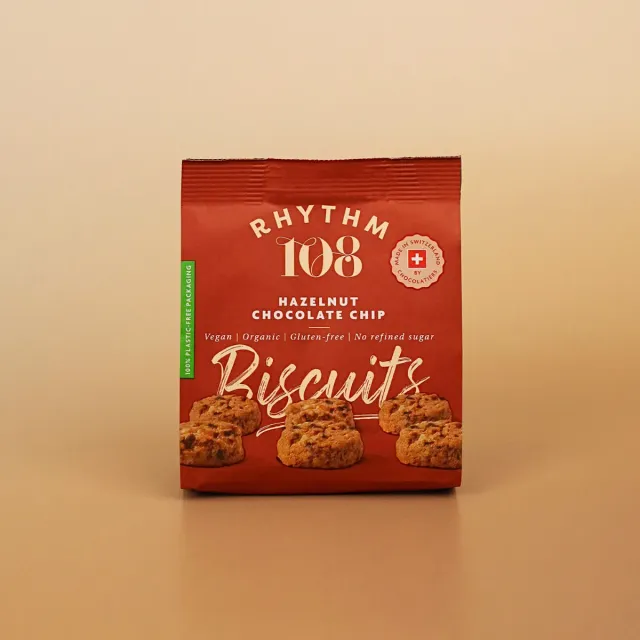 Rhythm 108 Hazelnut Chocolate Chip småkager 8x135g glutenfri