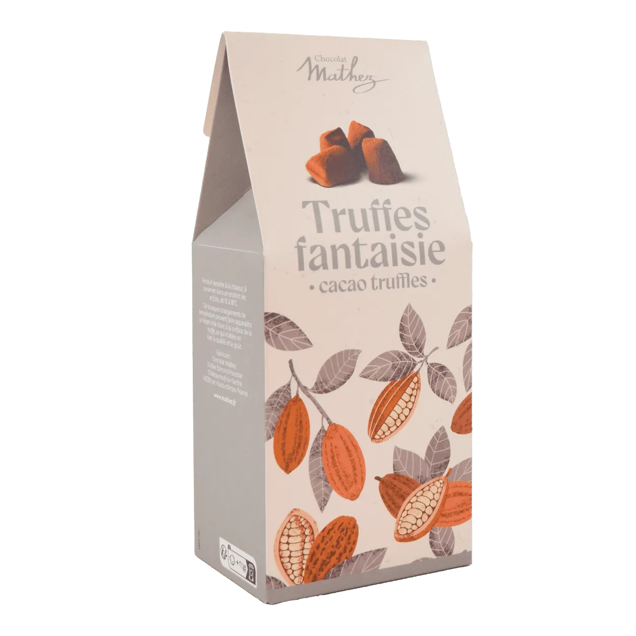 Mathez Natural trøfler kakao 200g æske