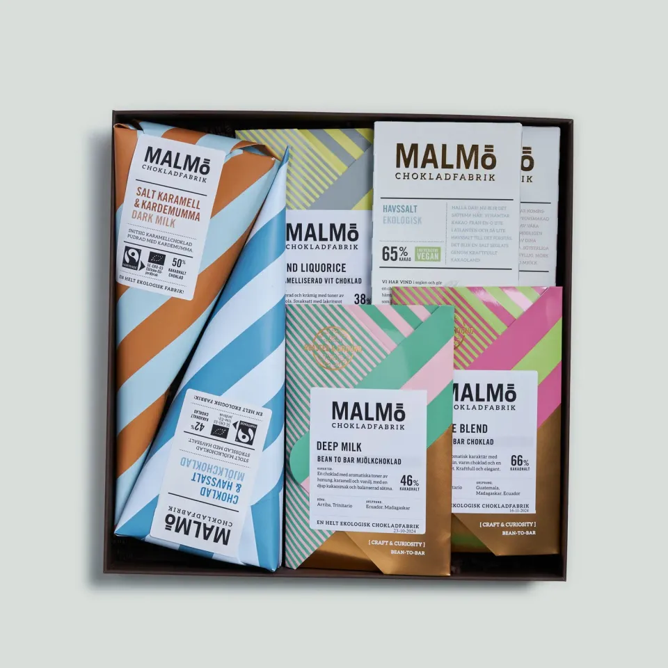 Malmö Det Lilla Extra chokoladegave 7 dele økologisk