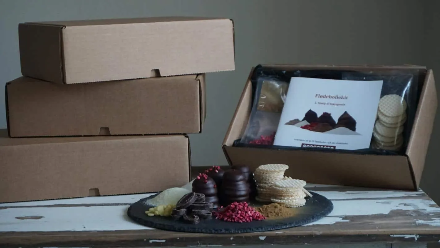 Chokoman DIY Flødebollekit 25 stk Valrhona
