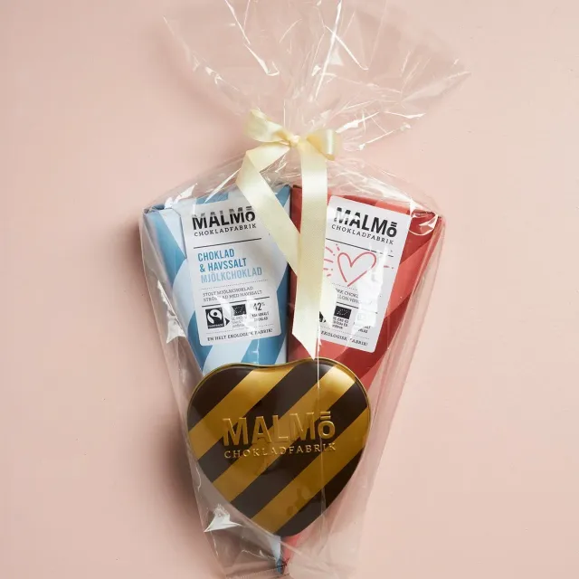 Malmö Chokladfabrik Chokoladekærlighed gaveæske 270g økologisk