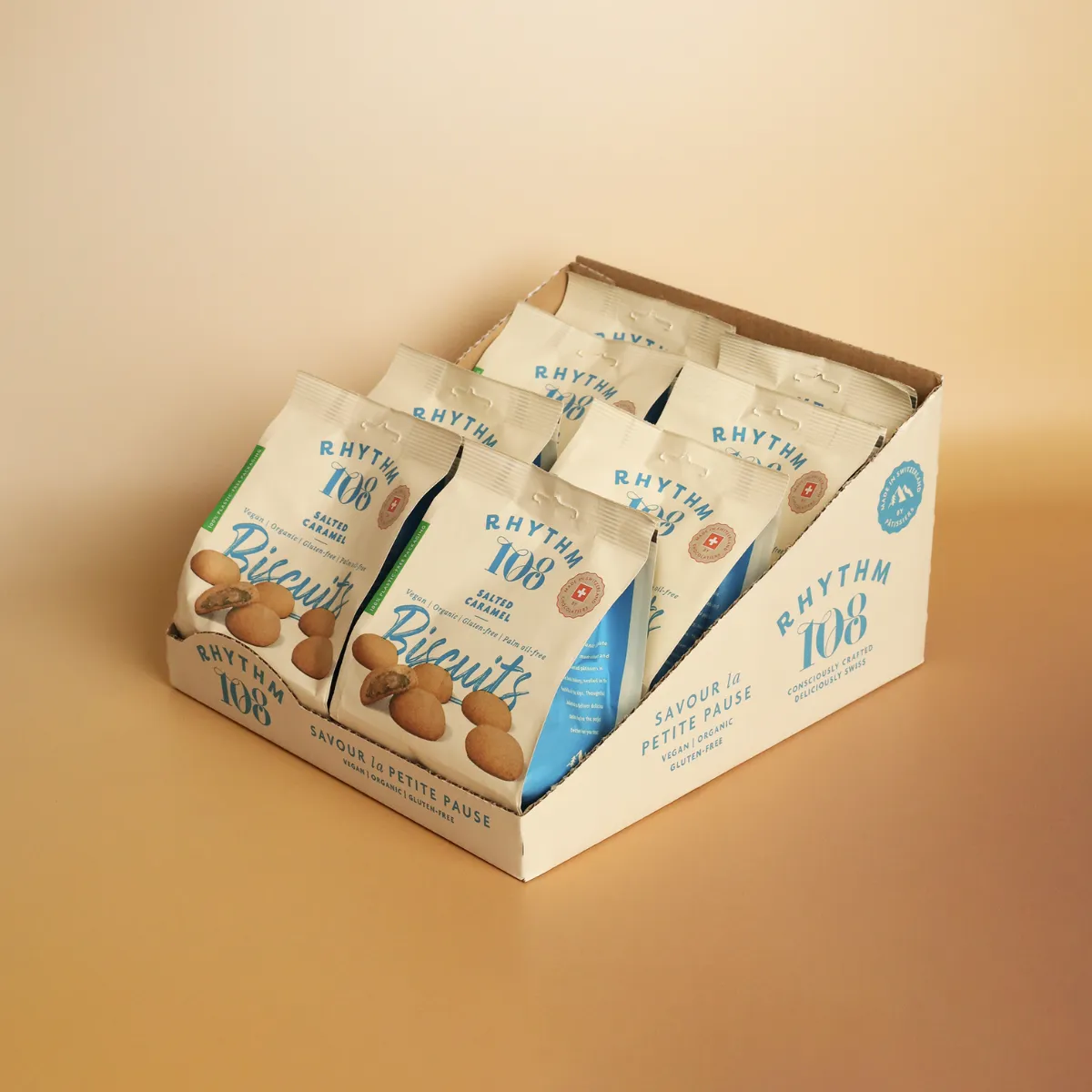 Rhythm 108 Salted Caramel Biscuits småkager 8x135g vegansk
