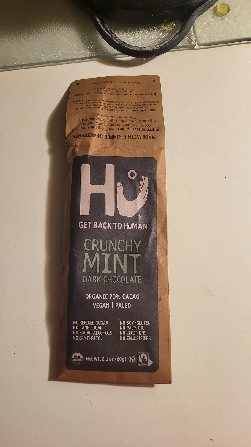 Hu Crunchy Mint chokoladebar 6-pak 70%