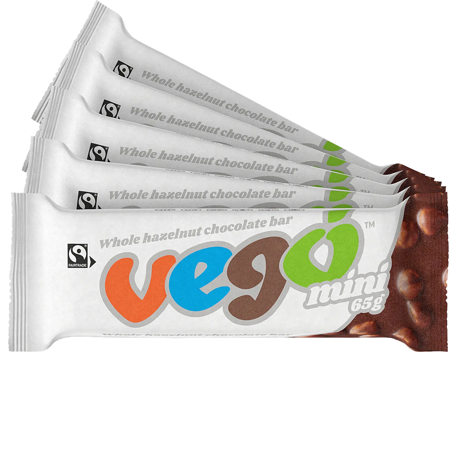 Vego Mini hasselnødde chokolade 65 g hele nødder