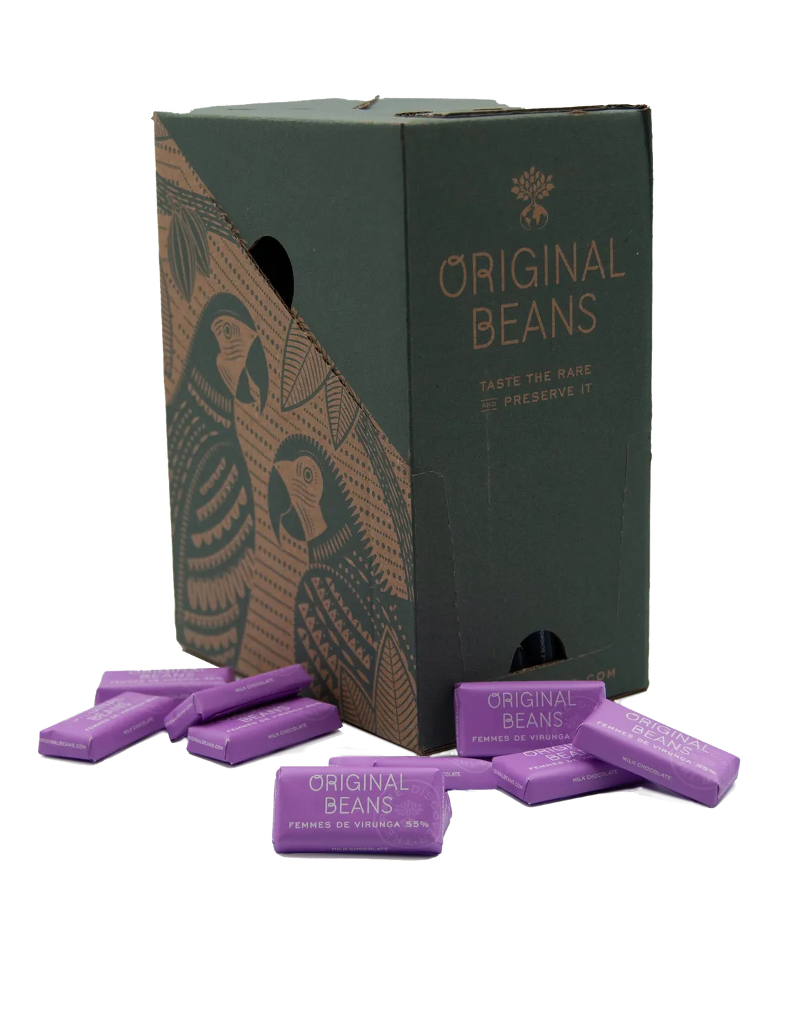 Original Beans Femmes Virunga 55% mørk chokolade 70g nød