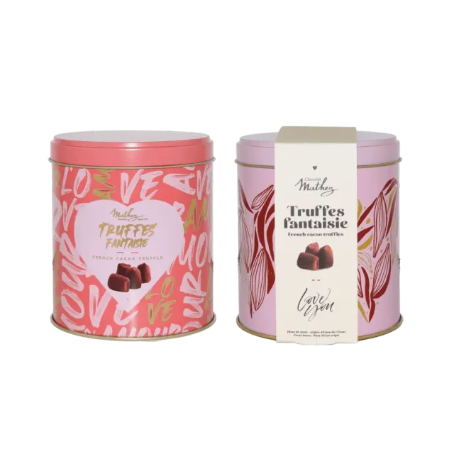 Mathez Pink Love metaldåse trøfler 250 g