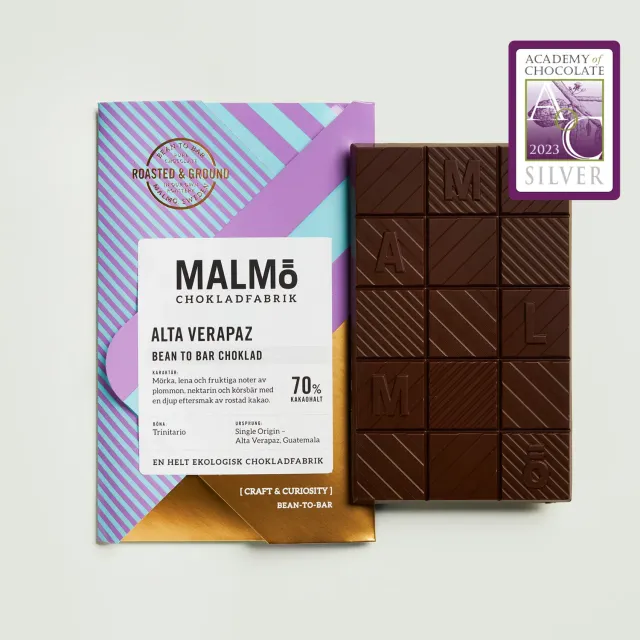 Malmö Chokladfabrik Alta Verapaz 70% mørk chokolade 58g