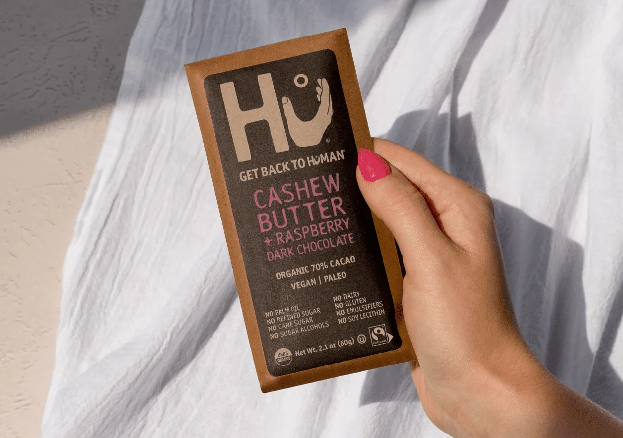 Hu Cashew Raspberry mørk chokoladebar 6-pak 70%