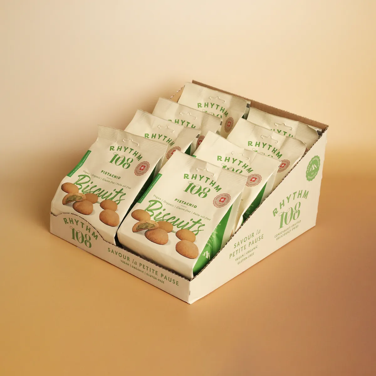 Rhythm 108 Pistachio Filled Biscuits kiks 8-pak pistacie