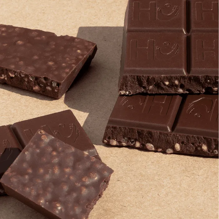 Hu Vanilla Crunch mørk chokoladebar 6-pak 70%