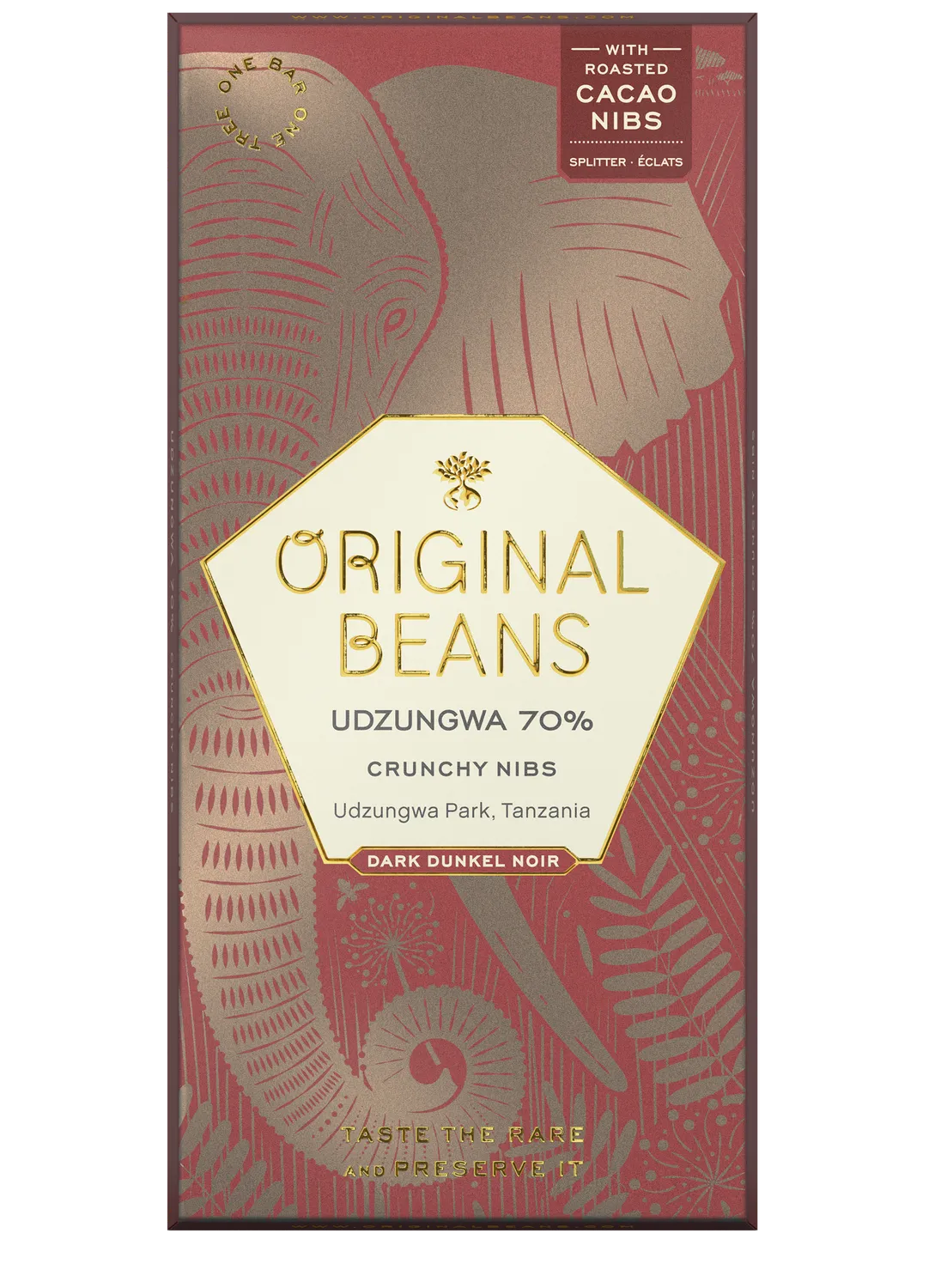 Original Beans Udzungwa 70% mørk chokolade 70g appelsin