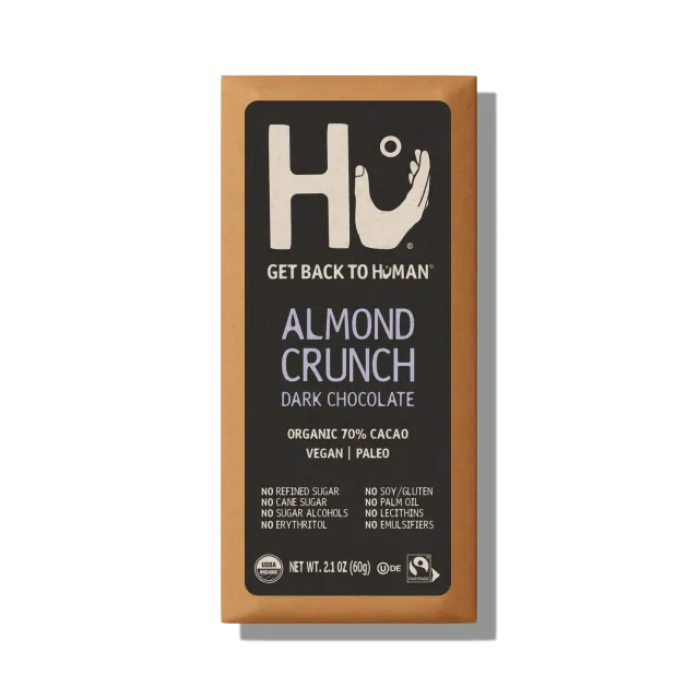Hu Almond Crunch mørk chokolade 6-pak mandel
