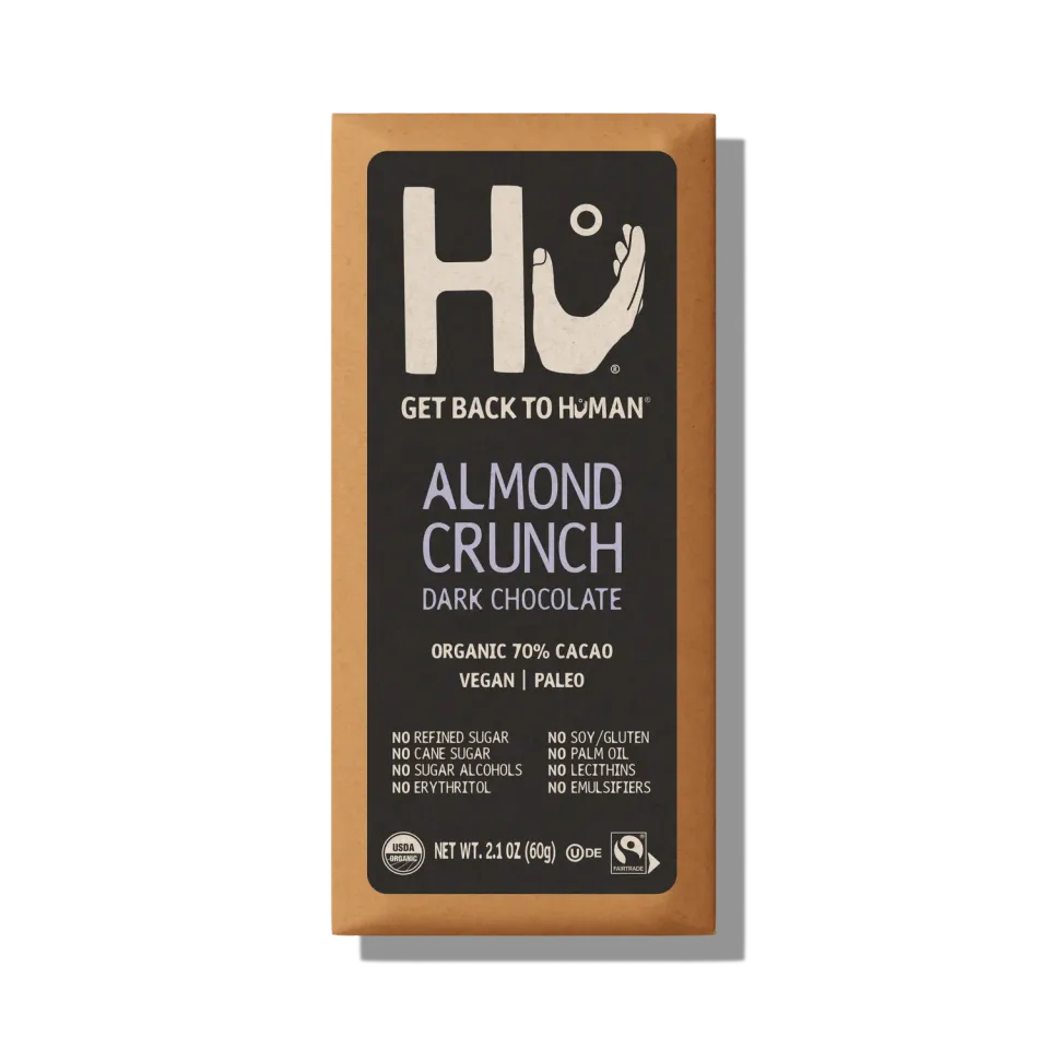 Hu Almond Crunch mørk chokolade 6-pak mandel