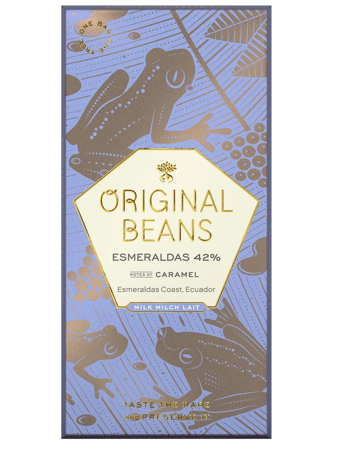 Original Beans Esmeraldas Milk 42% chokoladebar 70g karamel