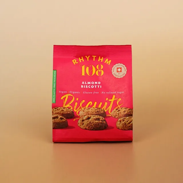Rhythm 108 Mandel Biscotti kiks 8x135g veganske