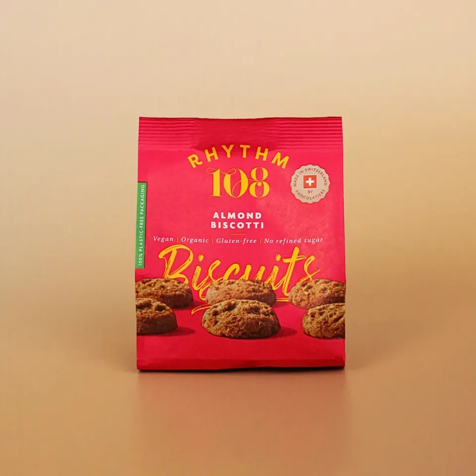 Rhythm 108 Mandel Biscotti kiks 8x135g veganske