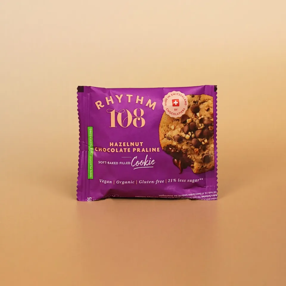 Rhythm 108 Hazelnut Praline cookies 12-pak 50g hasselnød