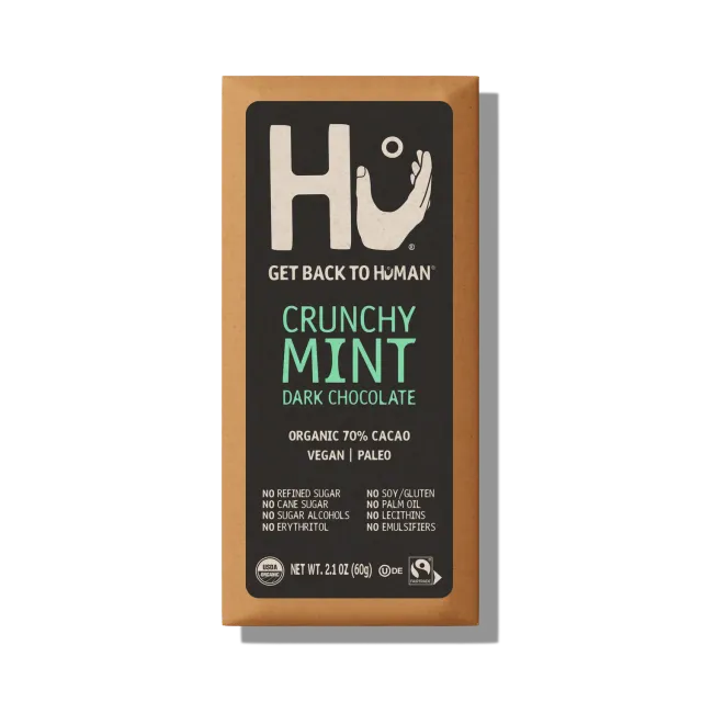Hu Crunchy Mint chokoladebar 6-pak 70%