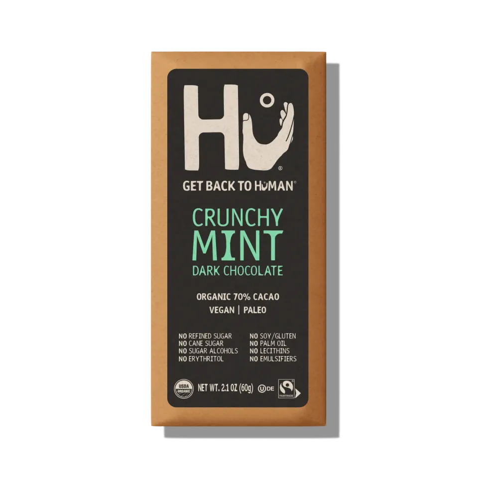 Hu Crunchy Mint chokoladebar 6-pak 70%