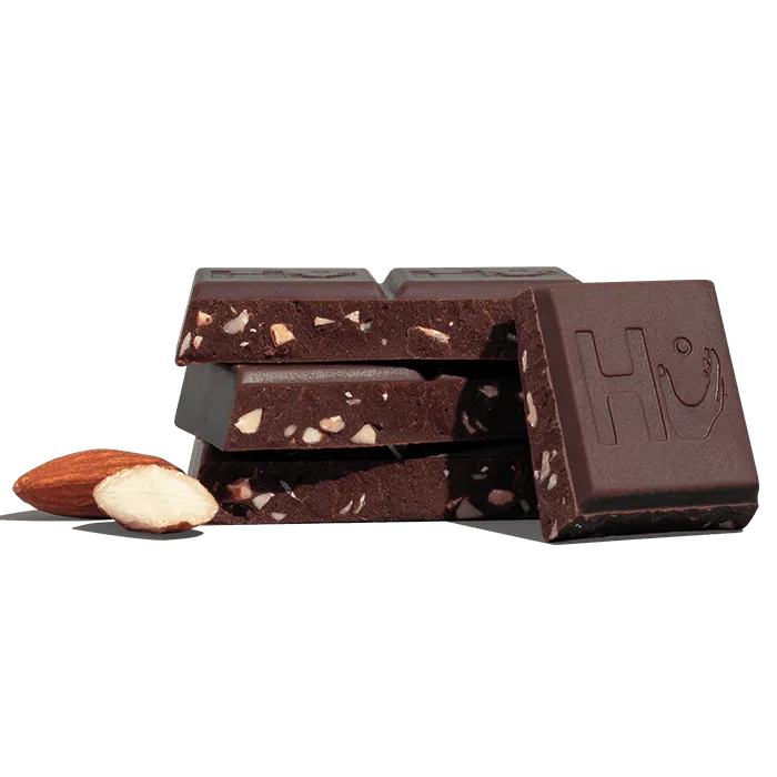 Hu Almond Crunch mørk chokolade 6-pak mandel