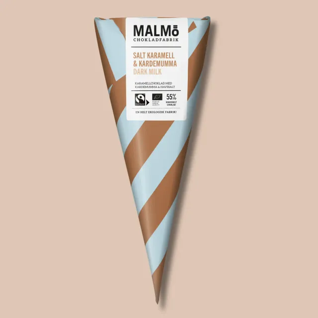 Malmö Chokoladefabrik Salt Karamel & Kardemomme mørk mælkechokolade 90g